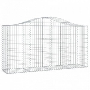 8 db íves horganyzott vas gabion kosár 200 x 50 x 100|120 cm