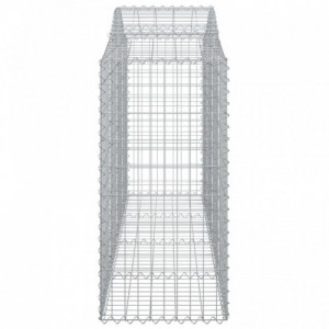 2 db íves horganyzott vas gabion kosár 200x50x120|140 cm