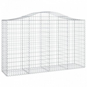 13 db íves horganyzott vas gabion kosár 200x50x120|140 cm