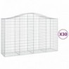 30 db íves horganyzott vas gabion kosár 200x50x120|140 cm