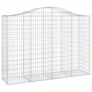 10 db íves horganyzott vas gabion kosár 200x50x140|160 cm