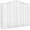 2 db íves horganyzott vas gabion kosár 200x50x160|180 cm