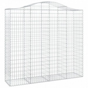 4 db íves horganyzott vas gabion kosár 200x50x180|200 cm