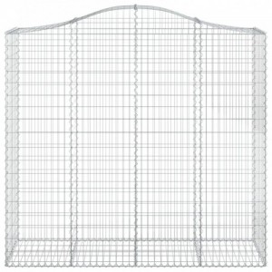 10 db íves horganyzott vas gabion kosár 200x50x180|200 cm