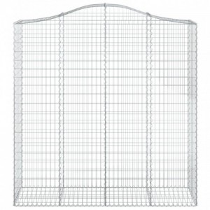 4 db íves horganyzott vas gabion kosár 200x50x200|220 cm