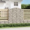 4 db íves horganyzott vas gabion kosár 200x50x220|240 cm