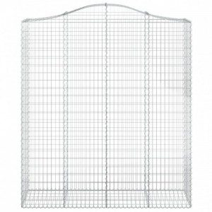 4 db íves horganyzott vas gabion kosár 200x50x220|240 cm