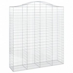 5 db íves horganyzott vas gabion kosár 200x50x220|240 cm