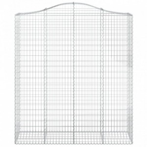 5 db íves horganyzott vas gabion kosár 200x50x220|240 cm