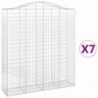 7 db íves horganyzott vas gabion kosár 200x50x220|240 cm