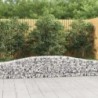 7 db íves horganyzott vas gabion kosár 400x30x40|60 cm