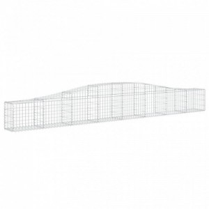 8 db íves horganyzott vas gabion kosár 400x30x40|60 cm