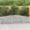 4 db íves horganyzott vas gabion kosár 400x30x60|80 cm