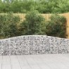 10 db íves horganyzott vas gabion kosár 400x30x60|80 cm