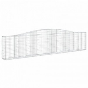 8 db íves horganyzott vas gabion kosár 400x30x80|100 cm