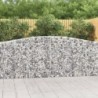 2 db íves horganyzott vas gabion kosár 400x30x100|120 cm