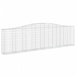 2 db íves horganyzott vas gabion kosár 400x30x100|120 cm