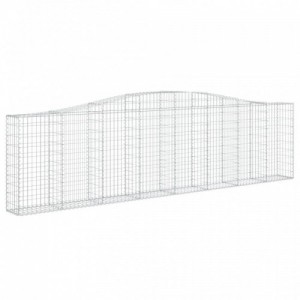 5 db íves horganyzott vas gabion kosár 400x30x100|120 cm