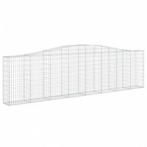 10 db íves horganyzott vas gabion kosár 400x30x100|120 cm