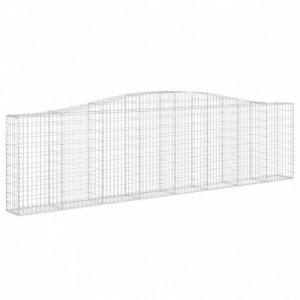 15 db íves horganyzott vas gabion kosár 400x30x100|120 cm