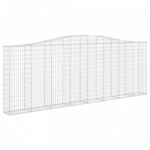 2 db íves horganyzott vas gabion kosár 400x30x140|160 cm