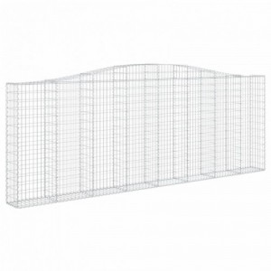 10 db íves horganyzott vas gabion kosár 400x30x140|160 cm