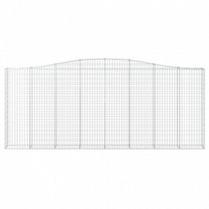 6 db íves horganyzott vas gabion kosár 400x30x160|180 cm