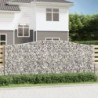 8 db íves horganyzott vas gabion kosár 400x30x160|180 cm