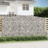 2 db íves horganyzott vas gabion kosár 400x30x200|220 cm