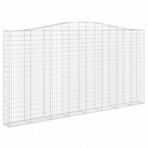 2 db íves horganyzott vas gabion kosár 400x30x200|220 cm