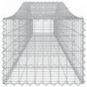 2 db íves horganyzott vas gabion kosár 400x50x40|60 cm