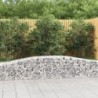 4 db íves horganyzott vas gabion kosár 400x50x40|60 cm