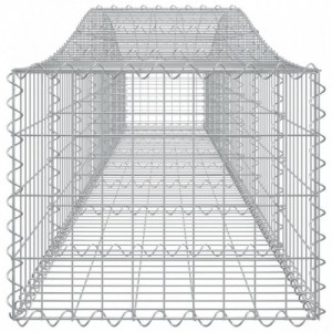 4 db íves horganyzott vas gabion kosár 400x50x40|60 cm