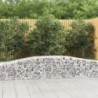 7 db íves horganyzott vas gabion kosár 400x50x40|60 cm