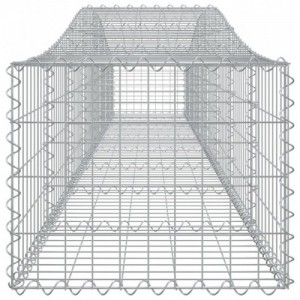 7 db íves horganyzott vas gabion kosár 400x50x40|60 cm