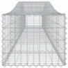 7 db íves horganyzott vas gabion kosár 400x50x40|60 cm