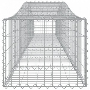 10 db íves horganyzott vas gabion kosár 400x50x40|60 cm