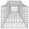 10 db íves horganyzott vas gabion kosár 400x50x40|60 cm