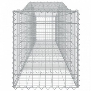 2 db íves horganyzott vas gabion kosár 400x50x60|80 cm