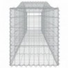 2 db íves horganyzott vas gabion kosár 400x50x60|80 cm