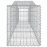 3 db íves horganyzott vas gabion kosár 400x50x60|80 cm