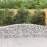 4 db íves horganyzott vas gabion kosár 400x50x60|80 cm