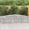 6 db íves horganyzott vas gabion kosár 400x50x60|80 cm