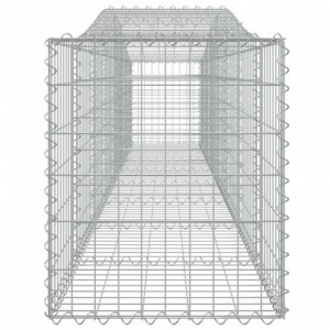 6 db íves horganyzott vas gabion kosár 400x50x60|80 cm