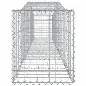 10 db íves horganyzott vas gabion kosár 400x50x60|80 cm