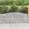 7 db íves horganyzott vas gabion kosár 400x50x80|100 cm