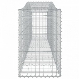 8 db íves horganyzott vas gabion kosár 400x50x80|100 cm