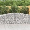 25 db íves horganyzott vas gabion kosár 400x50x80|100 cm