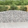 3 db íves horganyzott vas gabion kosár 400x50x100|120 cm