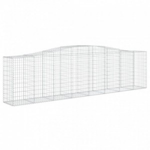 6 db íves horganyzott vas gabion kosár 400x50x100|120 cm